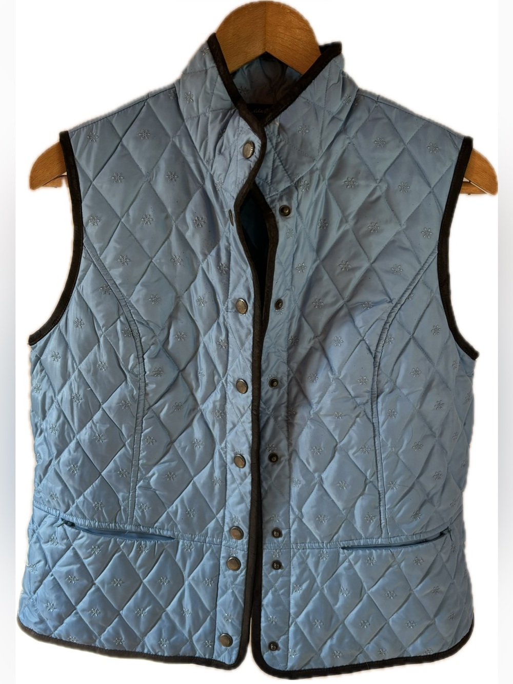 Eddie Bauer Light Blue Quilted Down Vest